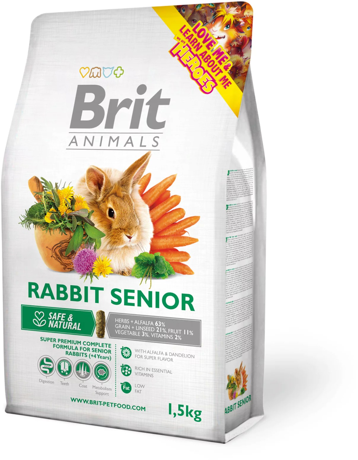 Brit Animals Rabbit Senior Complete 1,5 kg