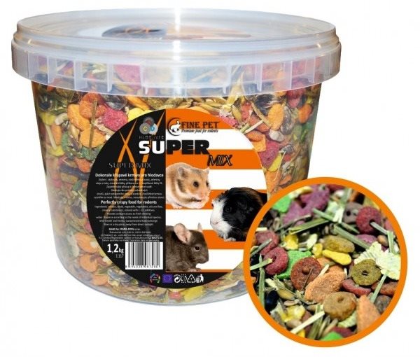 Fine Pet Super Mix Hlodavec, vedro 1,2 kg