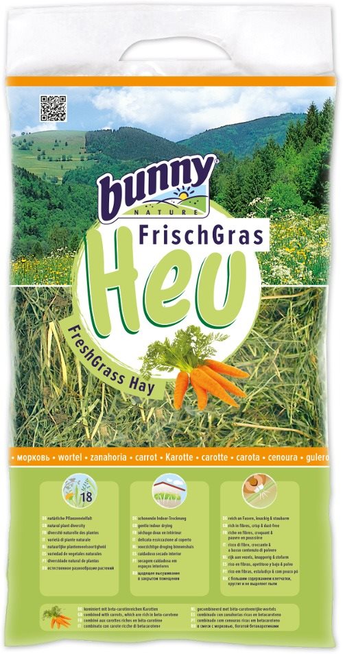Bunny Nature FreshGrass seno s mrkvou 500 g