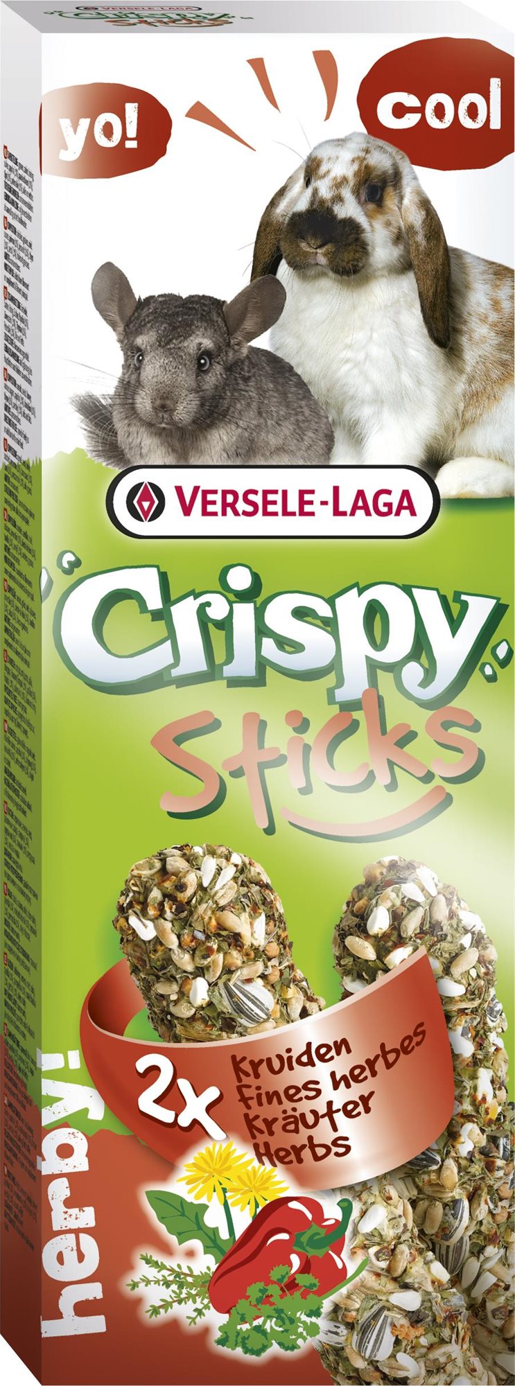 Versele Laga Crispy Sticks Herbs králik a činčila 110 g