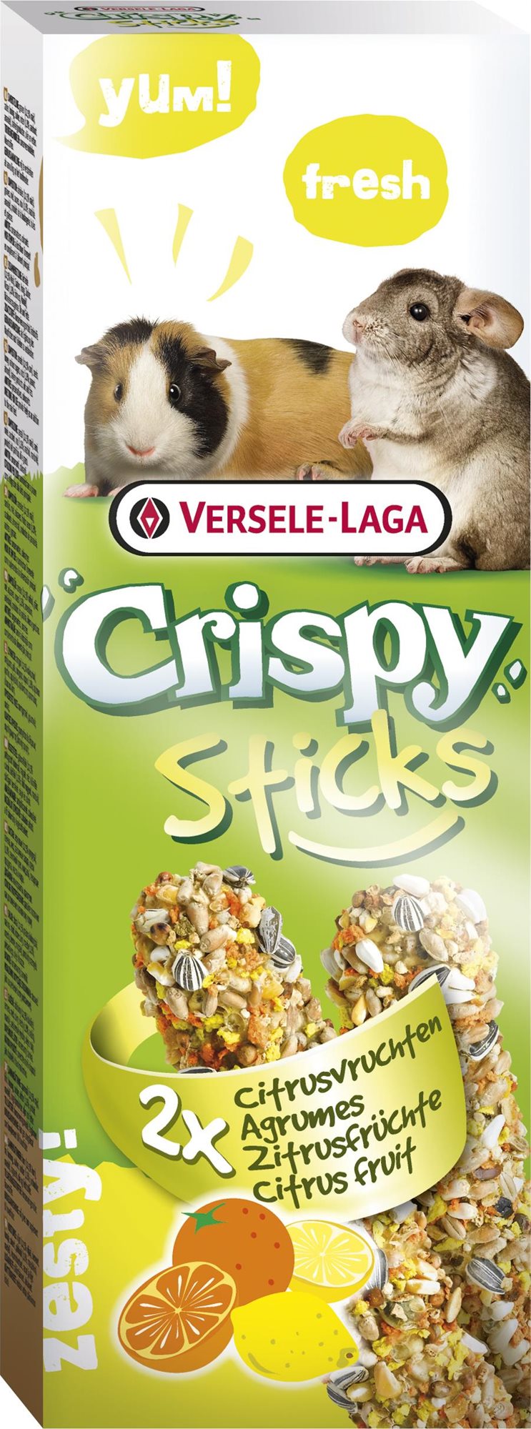 Versele Laga Crispy Sticks Citrus fruit morča a činčila 110 g