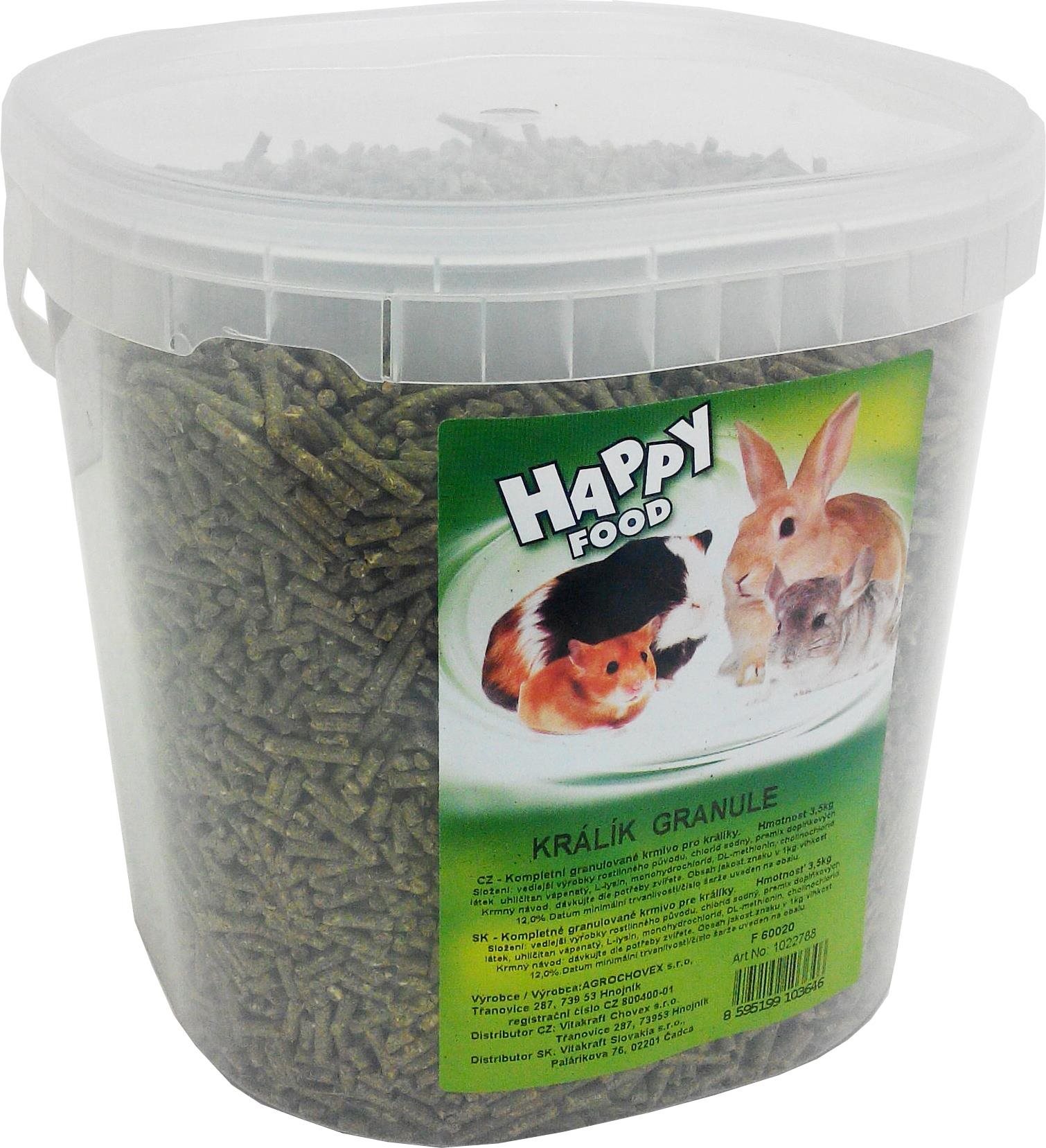 Vitakraft krmivo Happy Food králik, granuly 3,5 kg 5,5 l