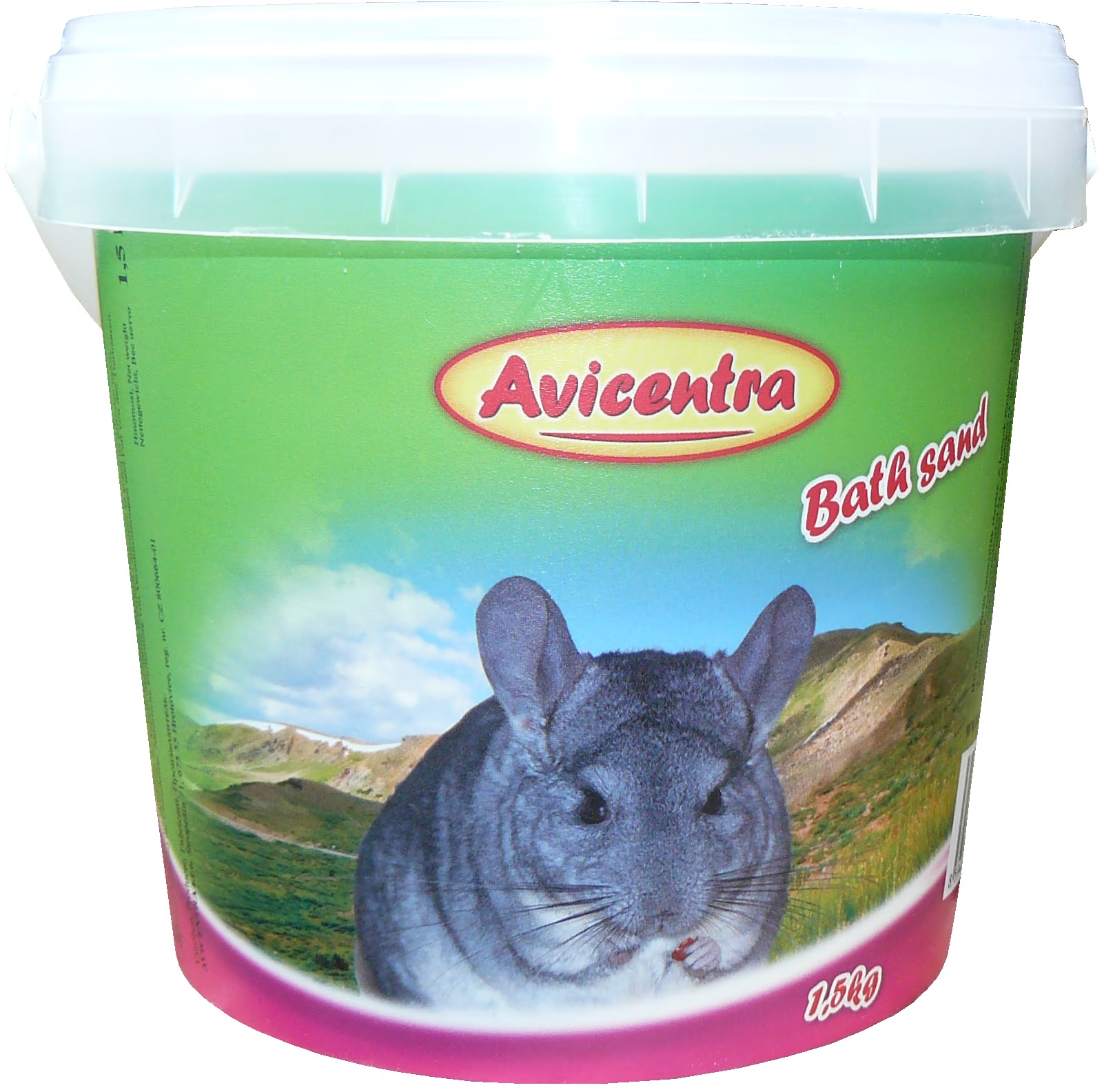 Avicentra piesok pre činčily – 1,5 kg vedierko