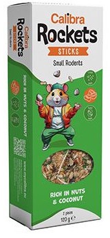 Calibra Rockets Sticks Small rodents Nuts & Coconut 120 g