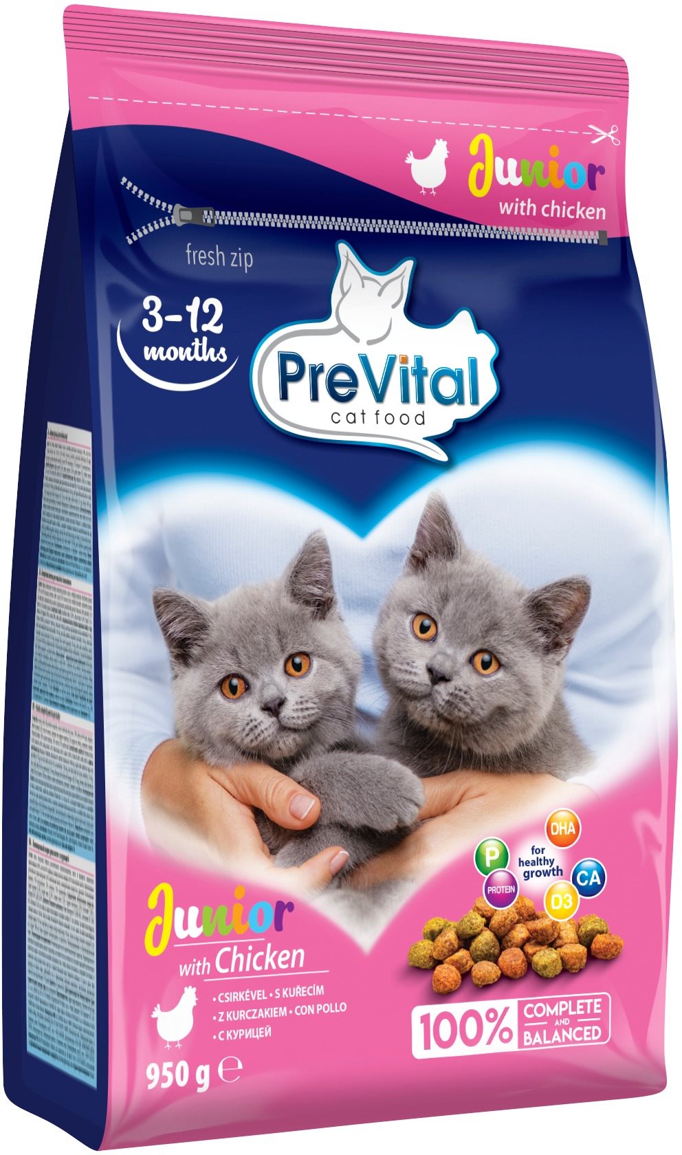PreVital granule s kuracím pre mačiatka 950 g