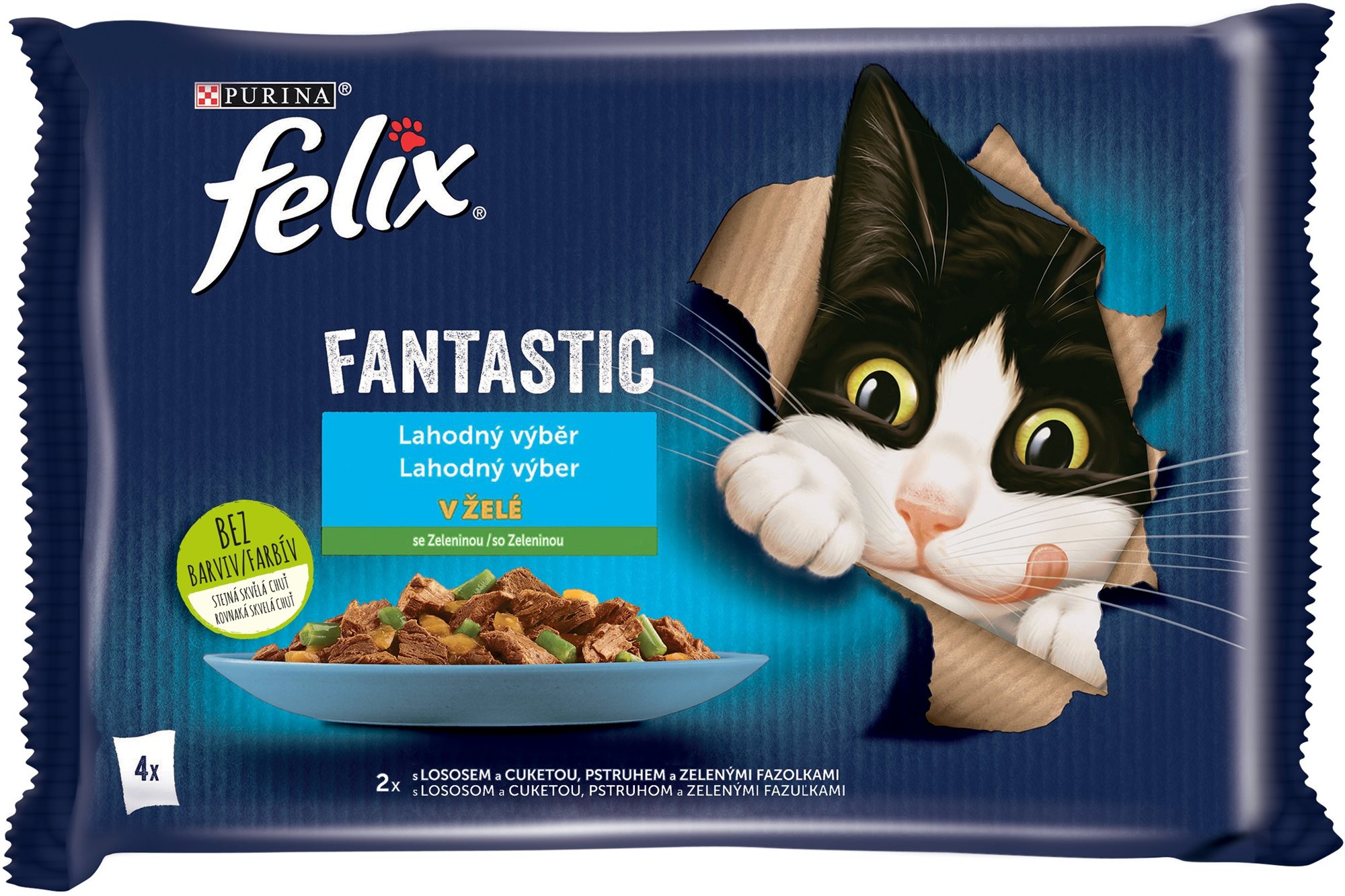 Felix Fantastic kapsičky pre mačky losos, pstruh 4x 85 g