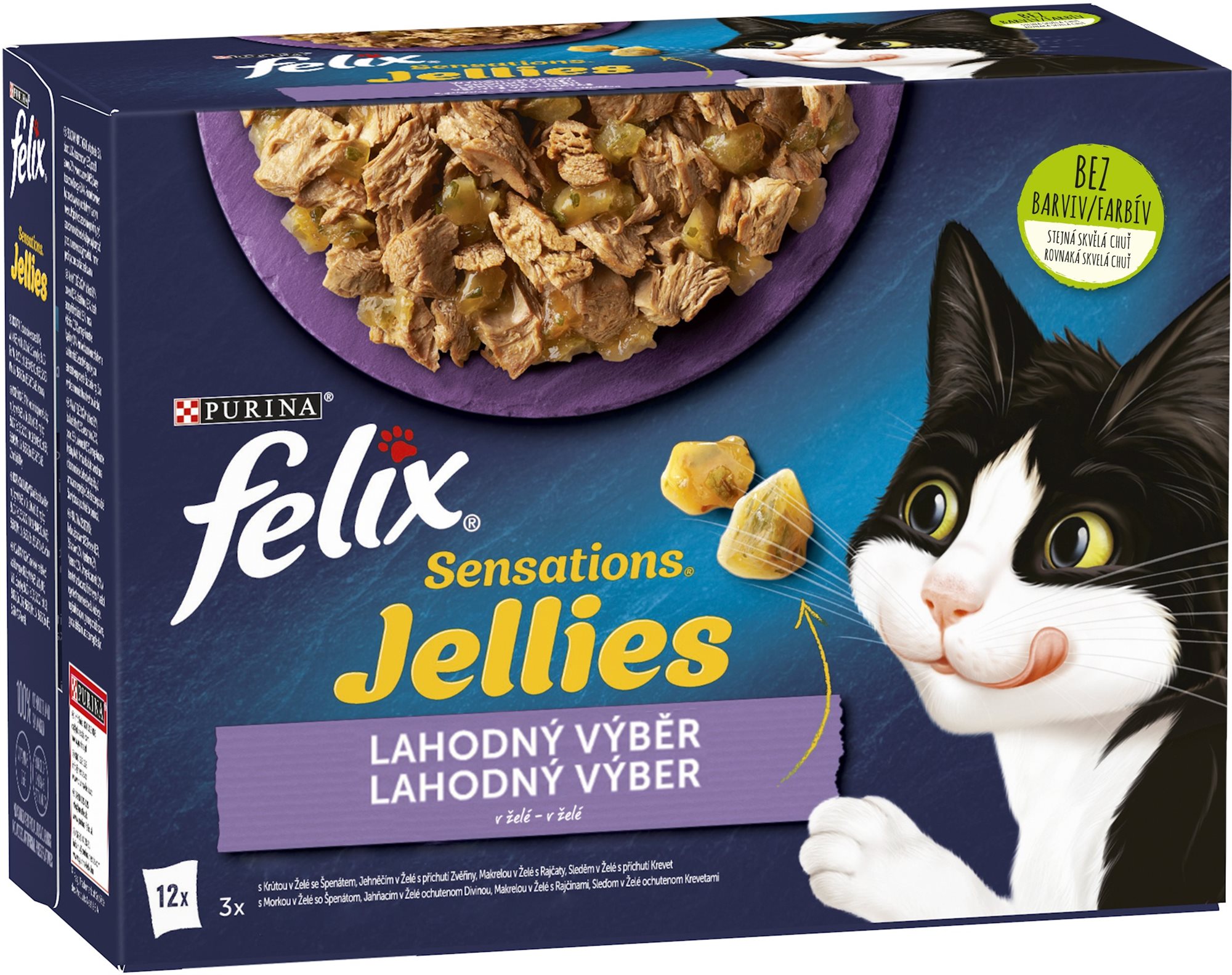 Felix Sensations Jellies kapsičky pre mačky jahňacie, makrela, sleď, morka v želé 12× 85 g