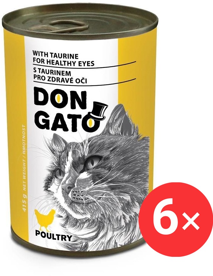 Don Gato Konzerva pre mačky s hydinou 6× 415 g