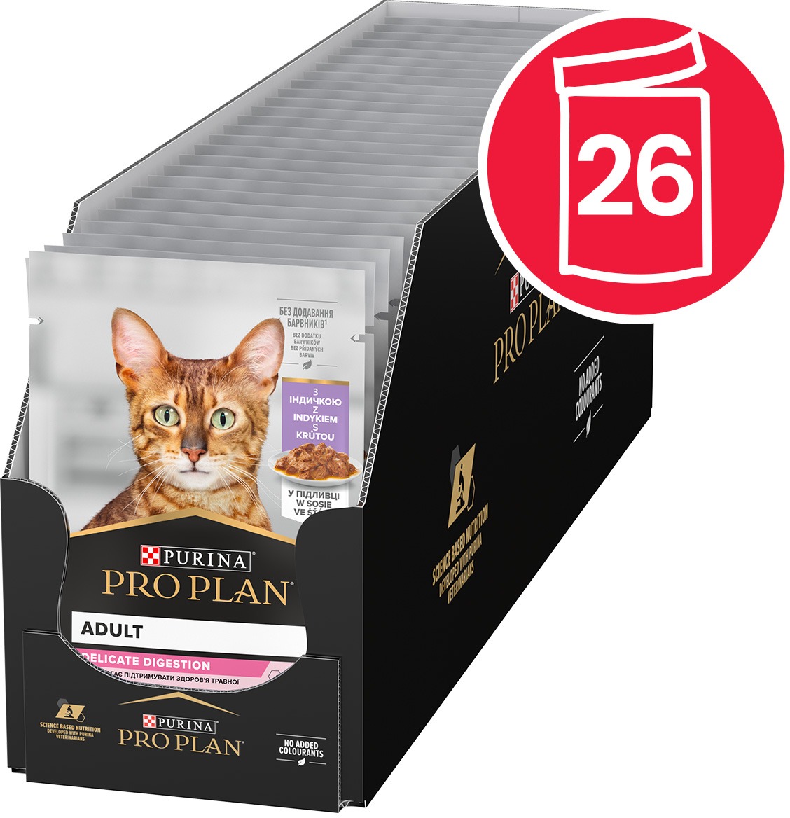 PRO PLAN Delicate Digestion kapsičky pre mačky morka v šťave 26× 85 g