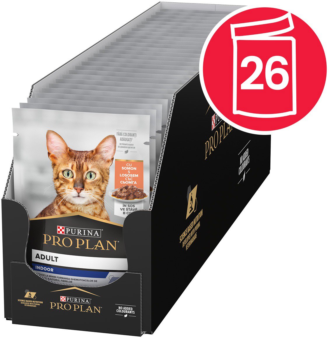 PRO PLAN Indoor kapsičky pre mačky losos v šťave 26x 85 g