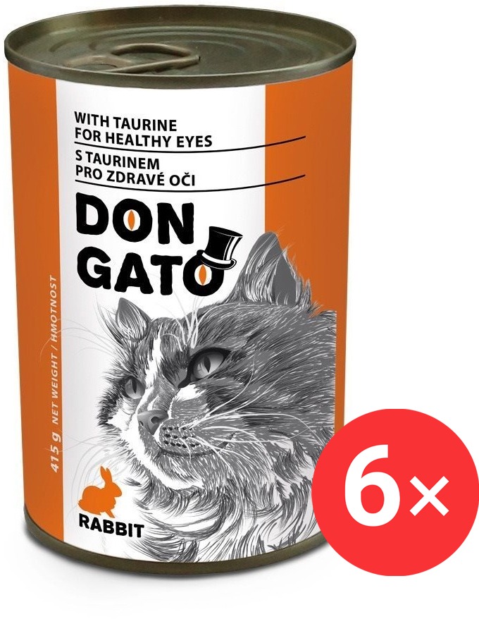 Don Gato Konzerva pre mačky so zajačím 6× 415 g