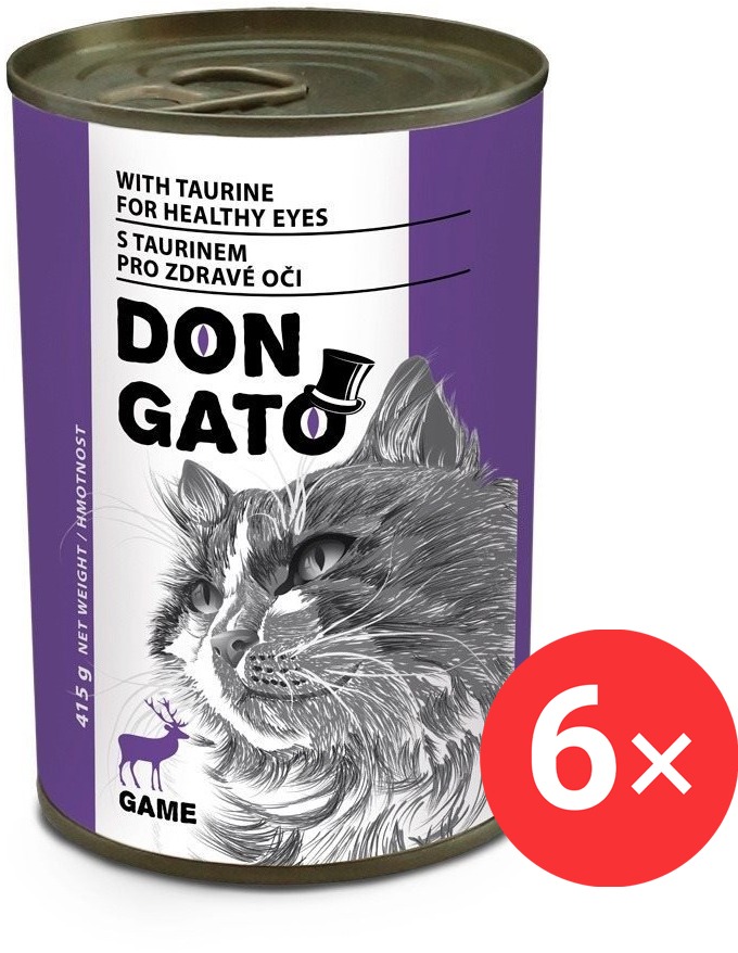 Don Gato Konzerva pre mačky s divinou 6× 415 g