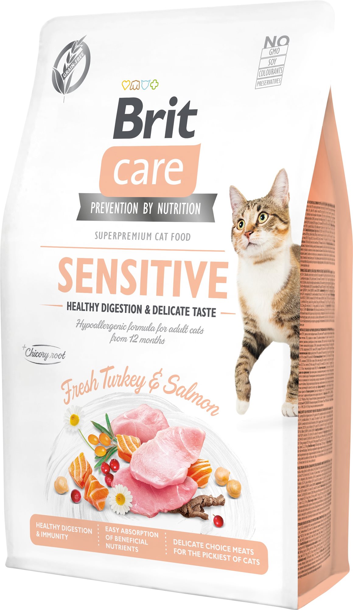 Brit Care Cat Grain-Free Sensitive Healthy Digestion & Delicate Taste, 2 kg