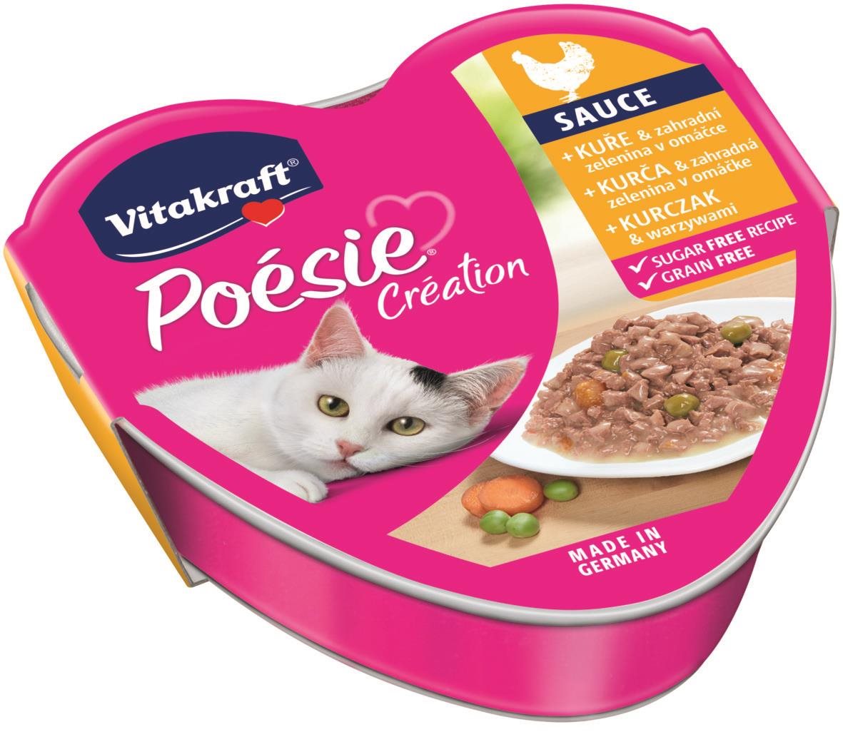 Vitakraft Cat mokré krmivo Poésie Création kura a zelenina 85 g
