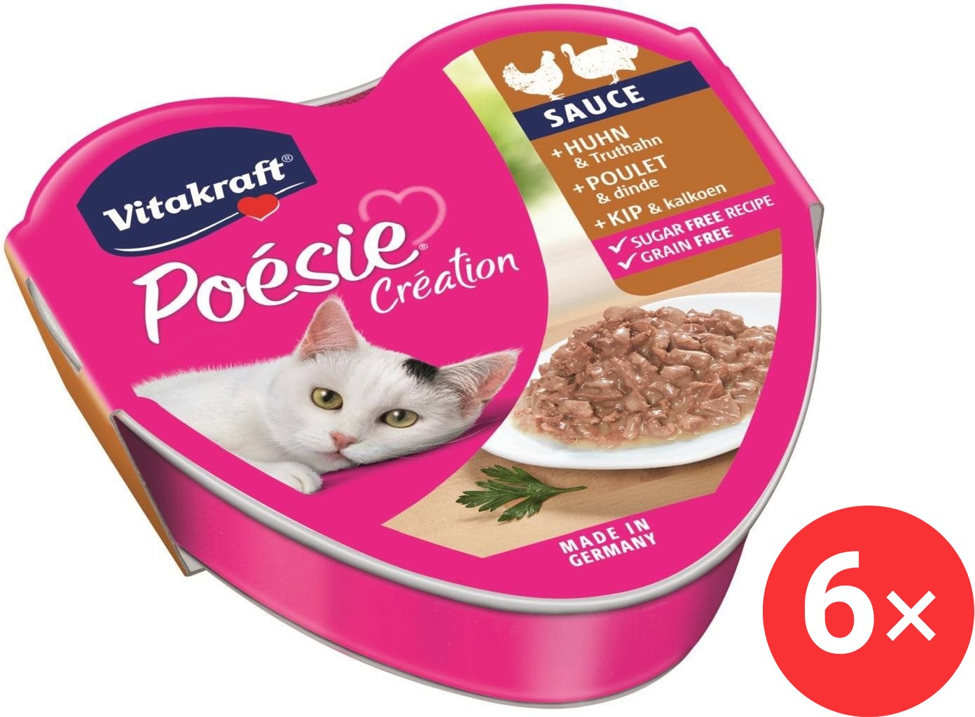 Vitakraft Cat mokré krmivo Poésie Création kura a morka 6× 85 g