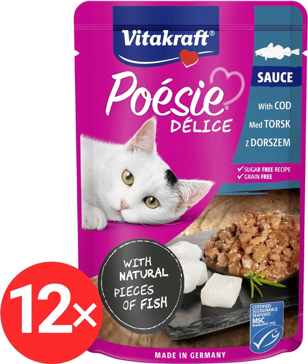 Vitakraft Cat mokré krmivo Poésie Délice treska 12× 85 g