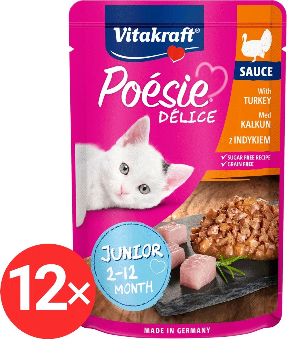 Vitakraft Cat mokré krmivo Poésie Délice morčacie Junior 12× 85 g