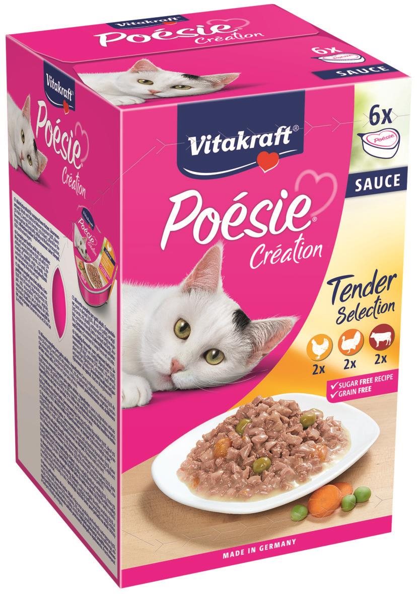 Vitakraft Cat mokré krmivo Poésie Création Multipack v omáčke 6× 85 g
