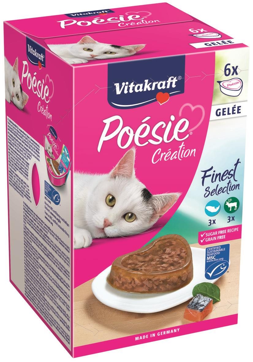Vitakraft Cat mokré krmivo Poésie Création Multipack ryba, divina 6× 85 g
