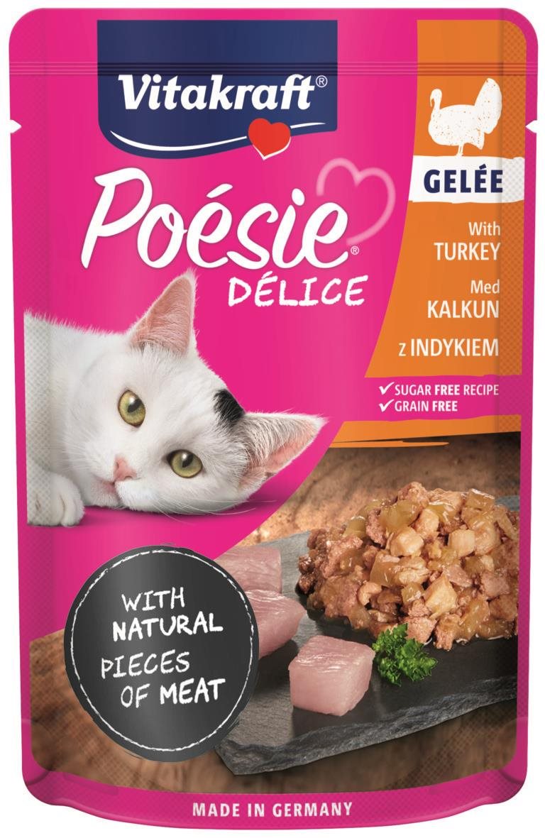 Vitakraft Cat, mokré krmivo Poésie Délice Gelee morčacie, 85 g
