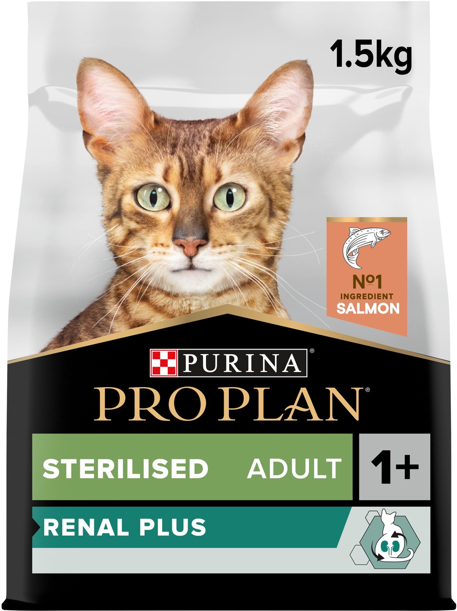 PRO PLAN Adult Sterilised Renal Plus granuly pre mačky losos 1,5 kg