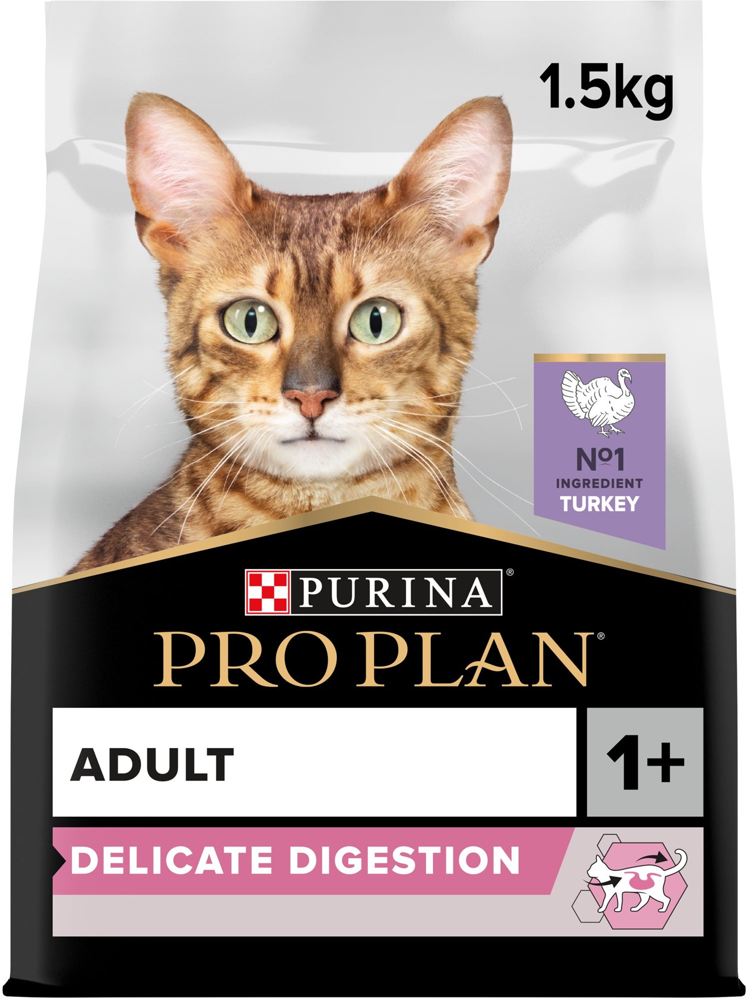 PRO PLAN Adult Delicate Digestion granuly pre mačky morka 1,5 kg