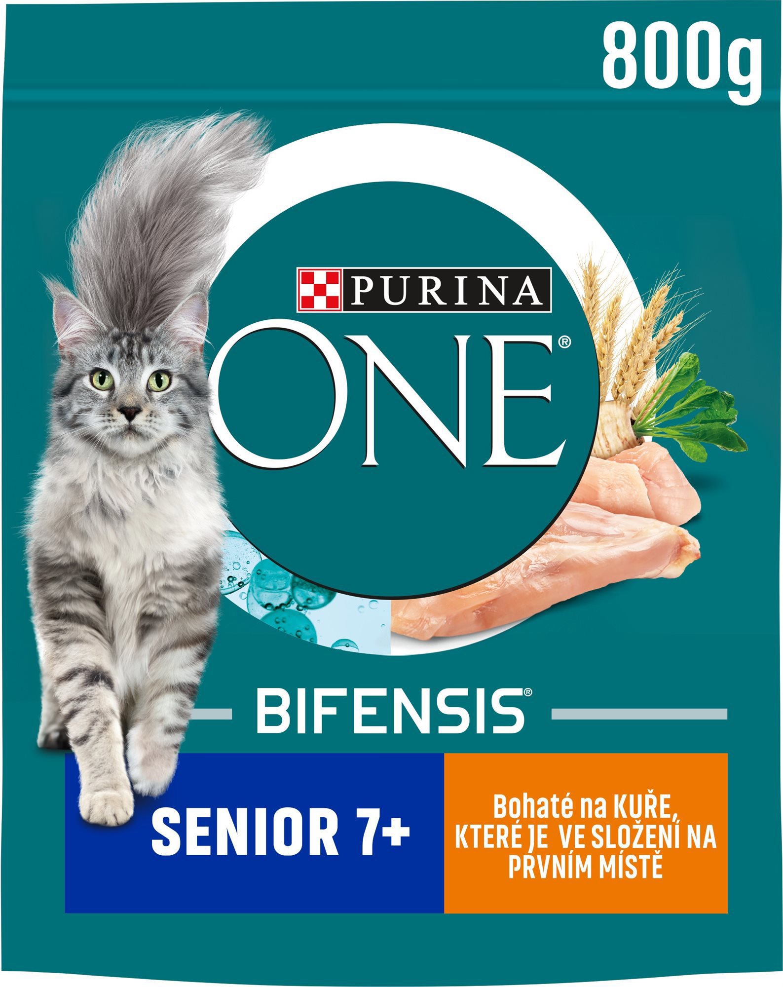 Purina ONE Bifensis Senior 7+ granuly pre mačky kura 800 g