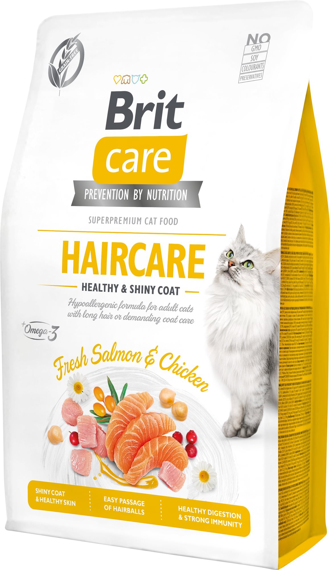 Brit Care Cat Grain-Free Haircare Healthy & Shiny Coat, 2 kg