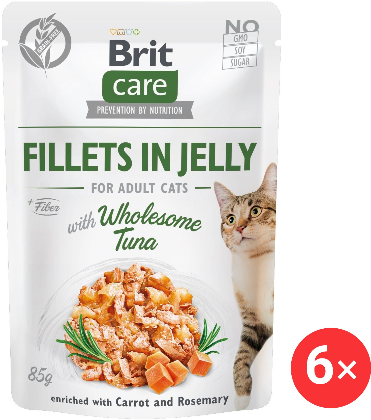 Brit Care Cat Fillets in Jelly with Wholesome Tuna 6× 85 g