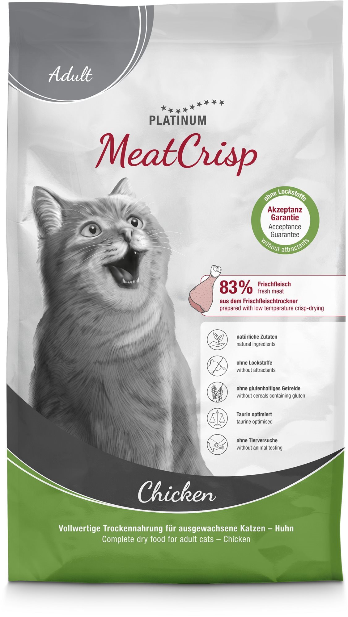Platinum MeatCrisp Adult kura pre dospelé mačky 1,5 kg
