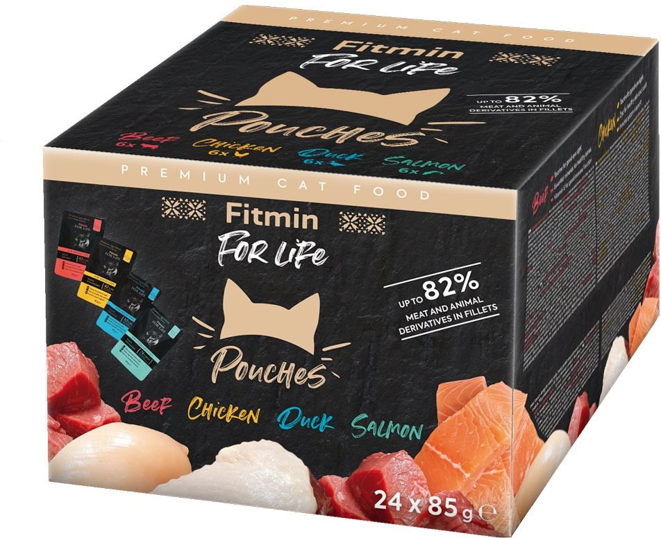 Fitmin for life cat pouch multipack 24 × 85 g