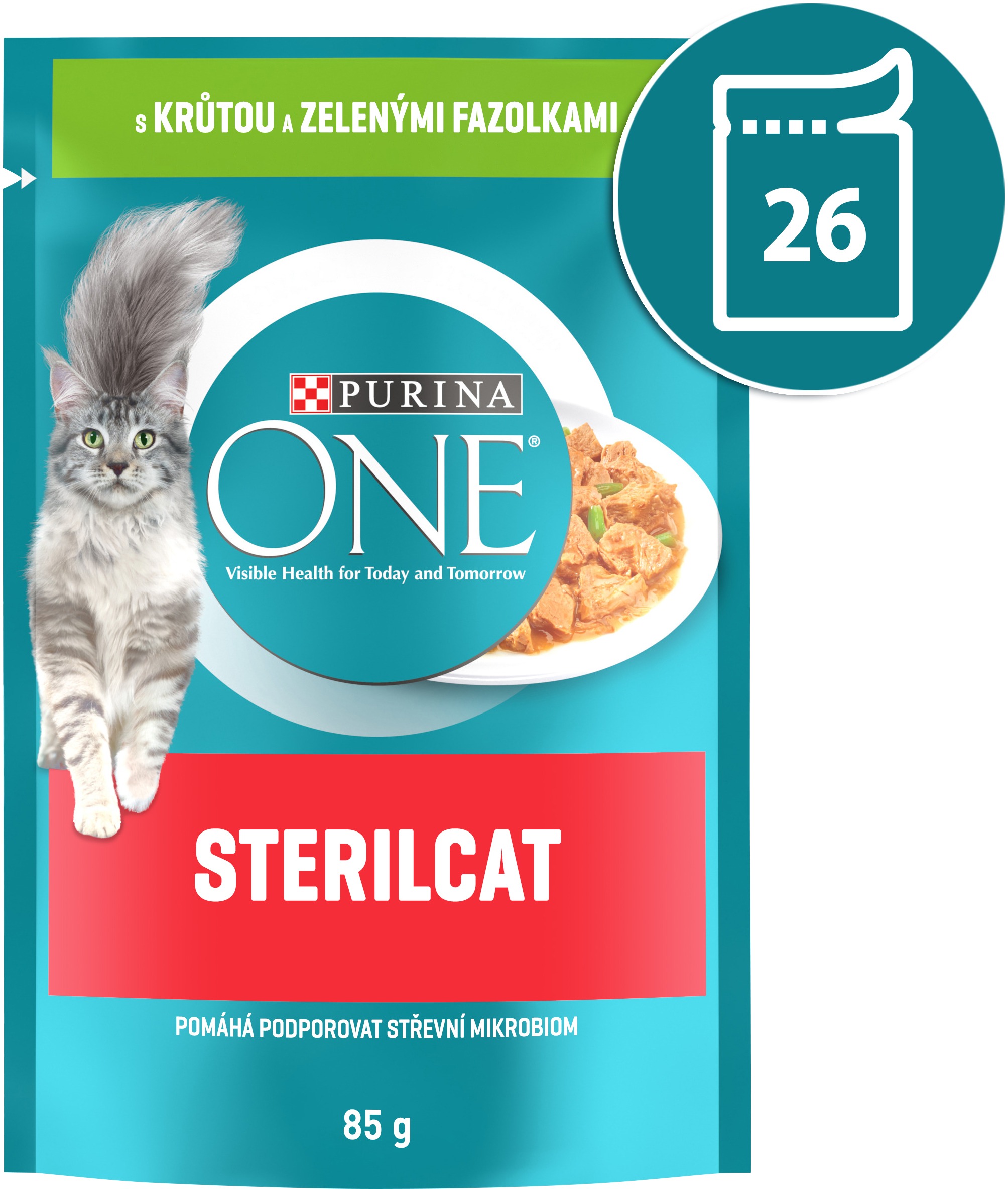 Purina ONE Sterilised kapsičky pre mačky morka v šťave 26× 85 g