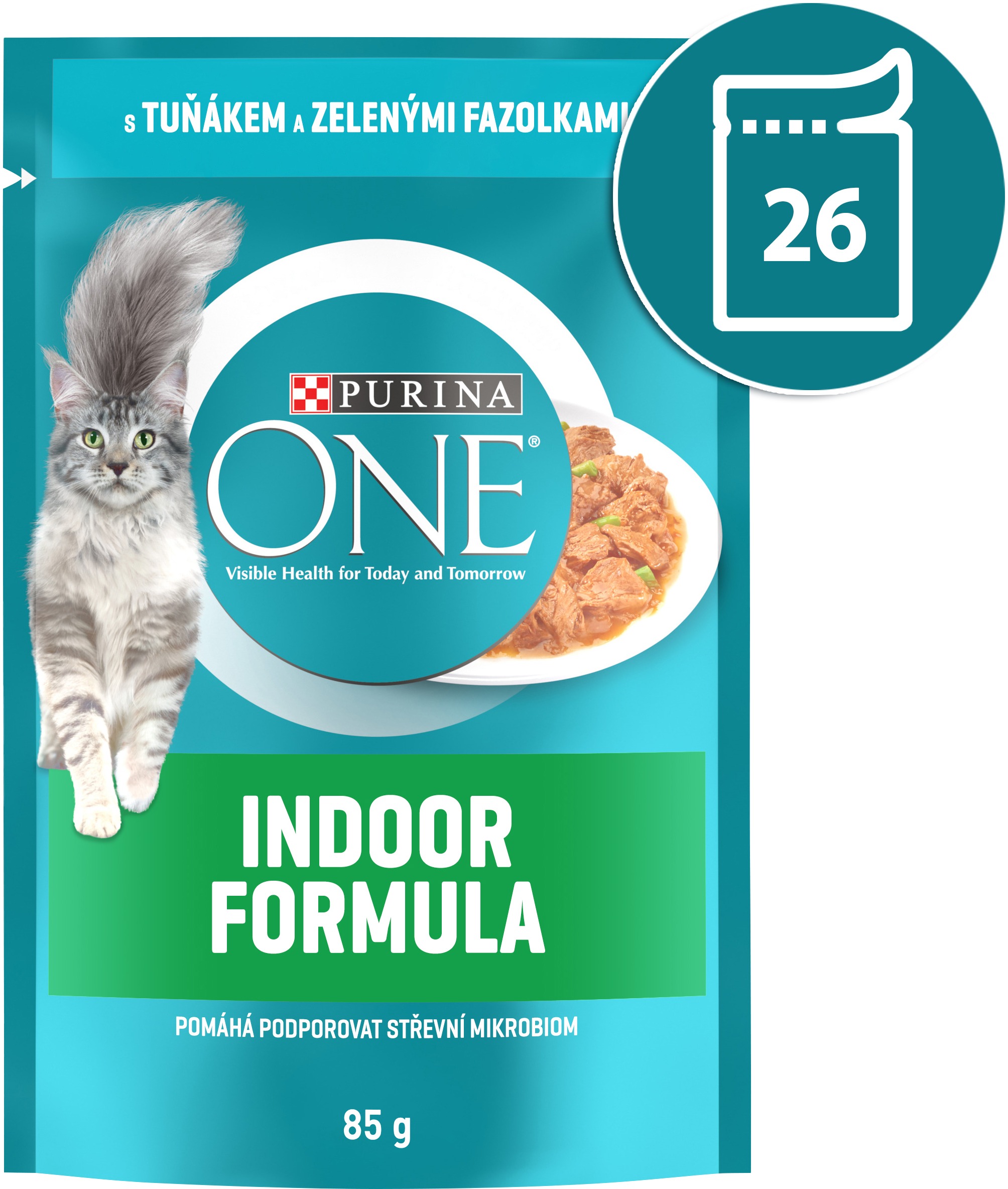 Purina ONE Indoor kapsičky pre mačky tuniak v šťave 26× 85 g
