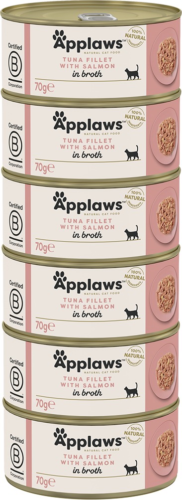 Applaws, konzerva Cat Tuniak s lososom 6 × 70 g
