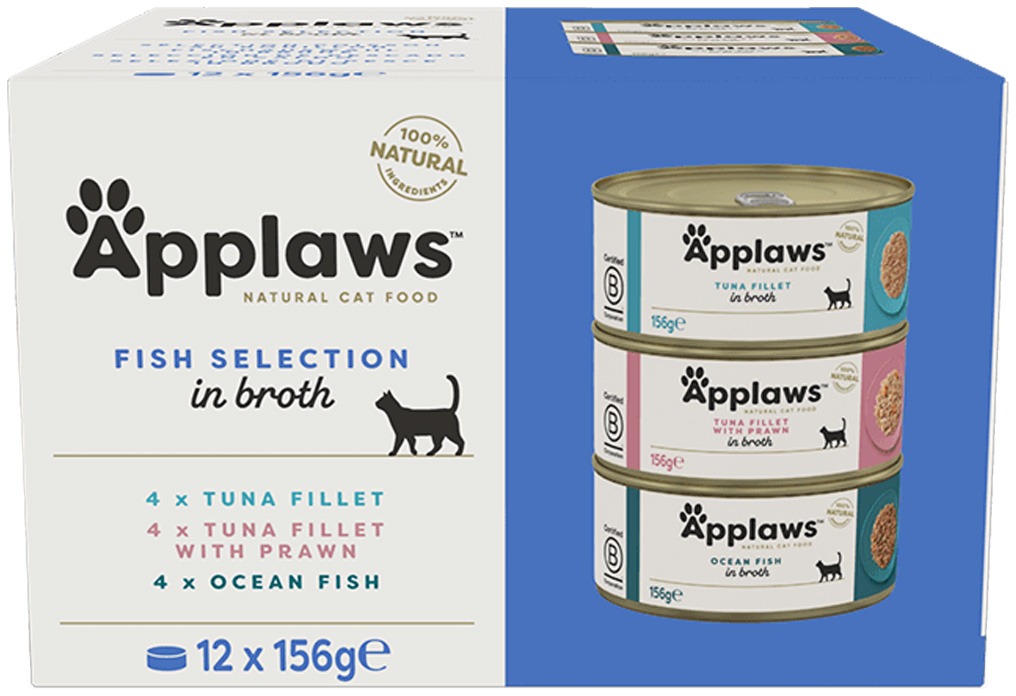 Applaws, konzerva Cat Multipack Rybí výber 12 × 156 g