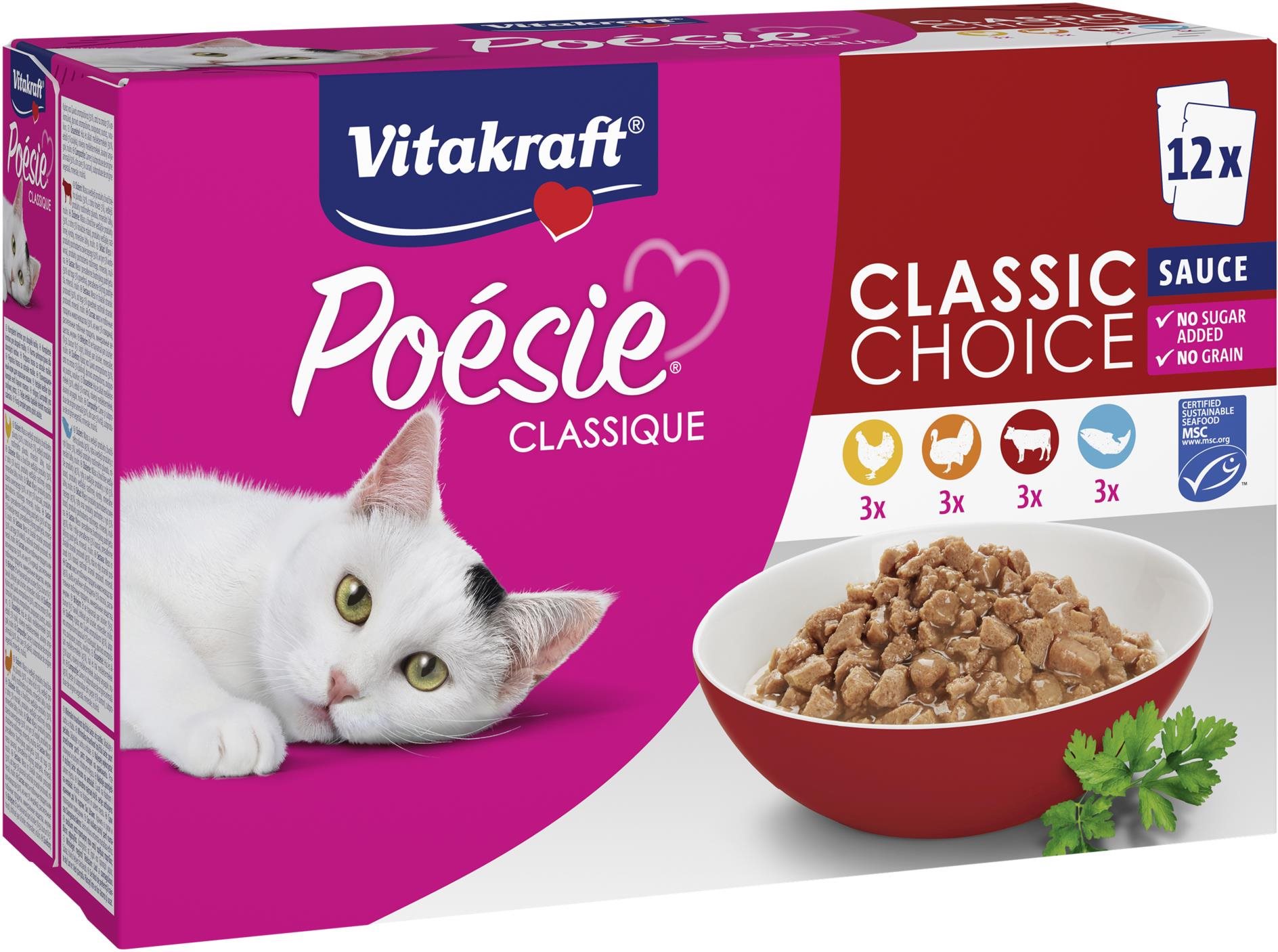 Vitakraft Cat mokré krmivo Poésie® Classique classic multipack mix druhov v omáčke 12× 85 g