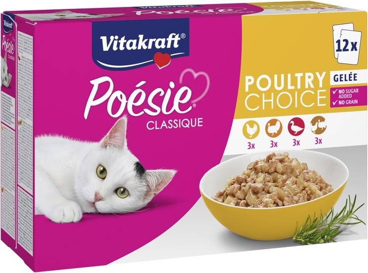Vitakraft Cat mokré krmivo Poésie® Classique poultry multipack hydinový mix v želé 12× 85 g