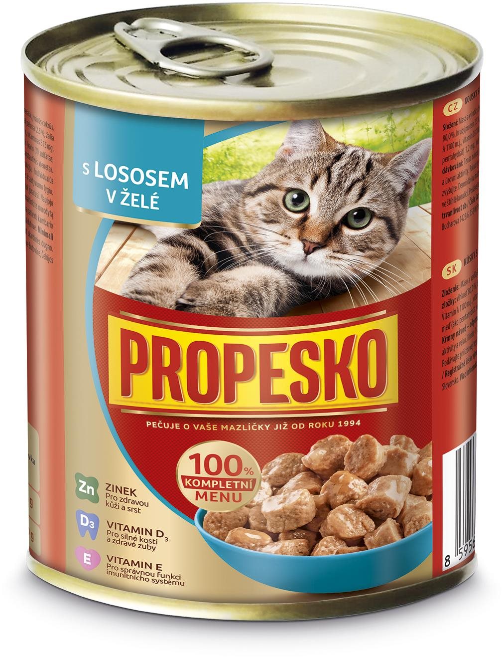 Propesko konzerva pre mačky s lososom v želé 830 g