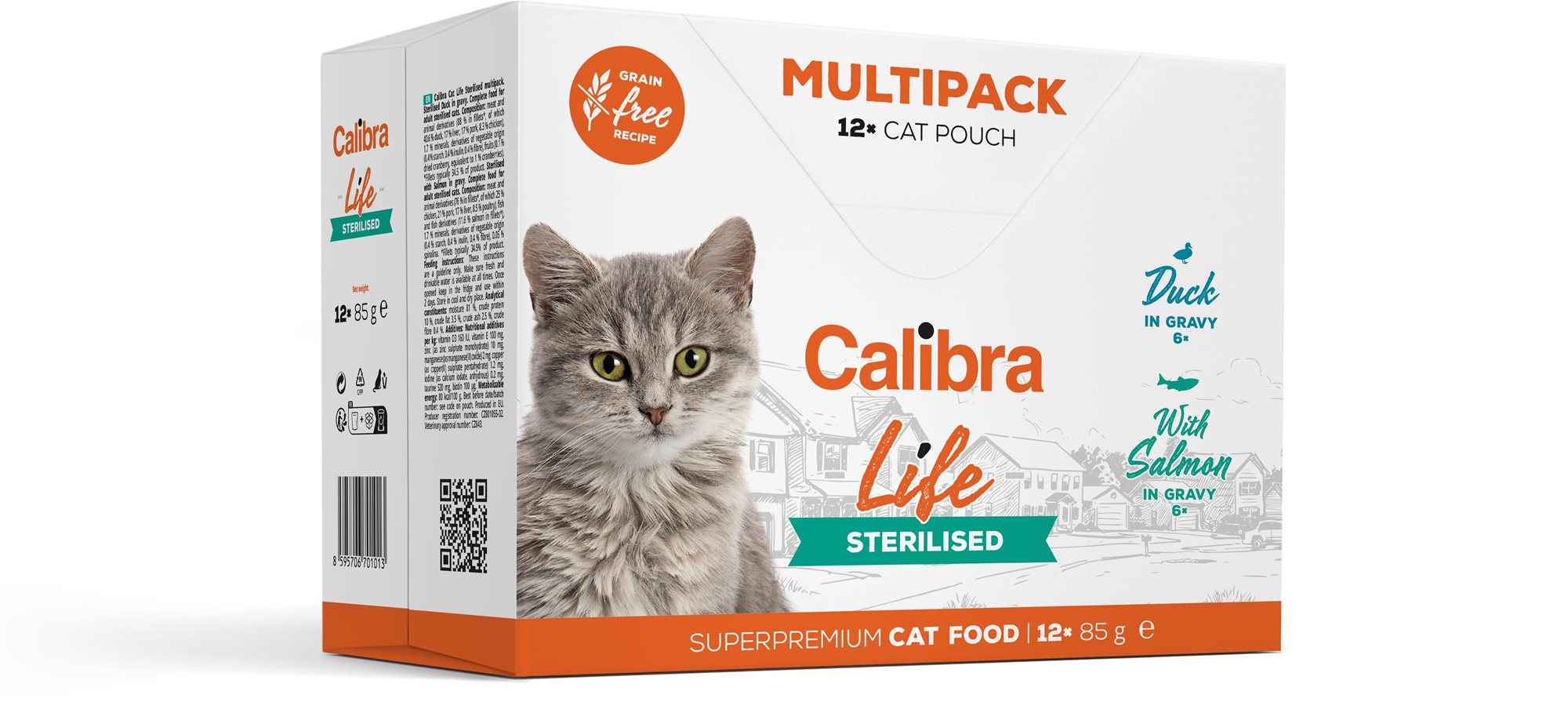 Calibra Cat Life kapsičky pre kastrované mačky multipack 12× 85 g