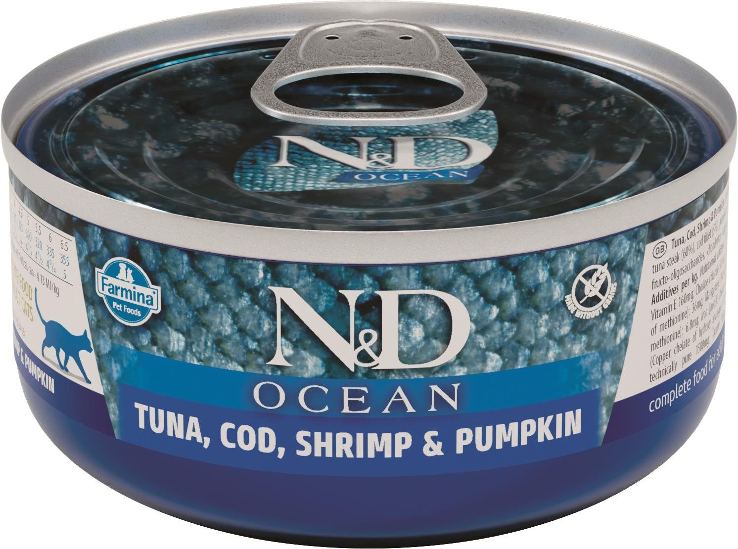 N&D Ocean Cat Adult Tuna & Cod & Shrimp & Pumpkin 70 g
