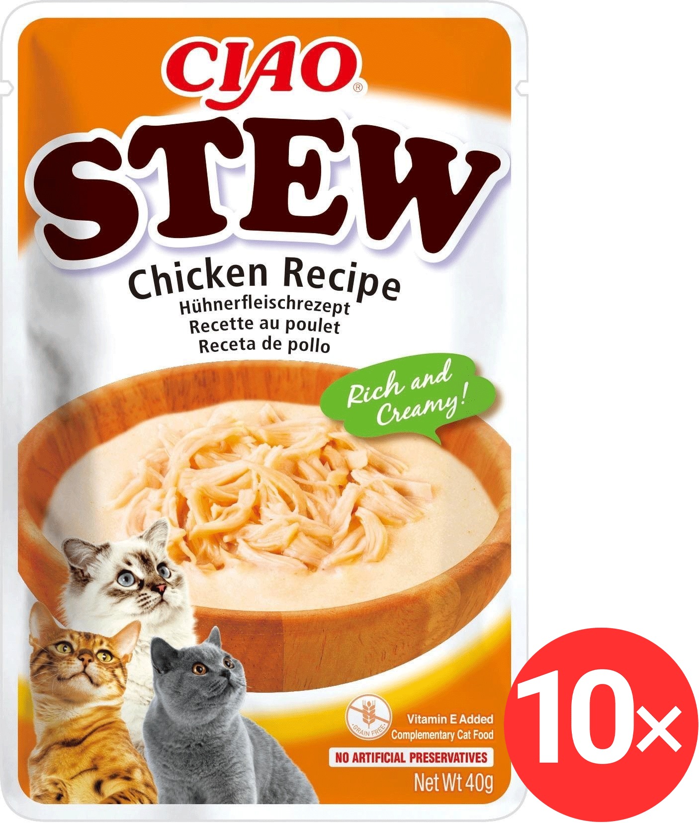 Ciao Churu Cat Stew kuracia receptúra 10× 40 g