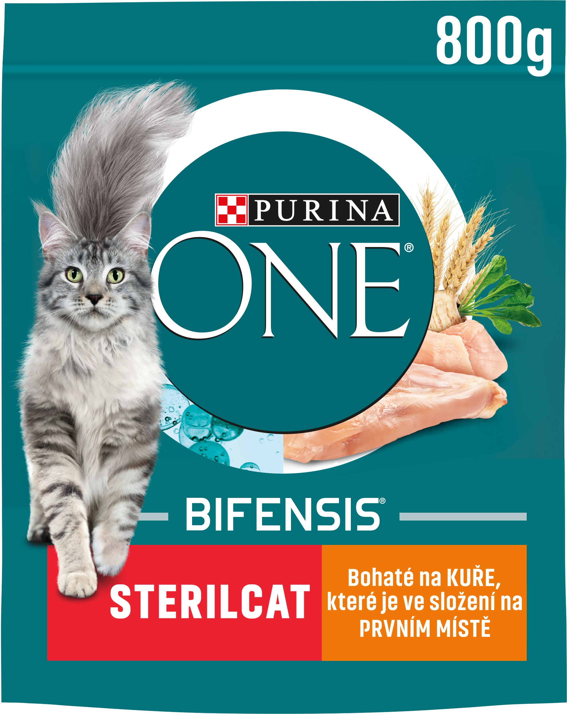 Purina ONE Bifensis Sterilised granuly pre mačky kuracie 800 g