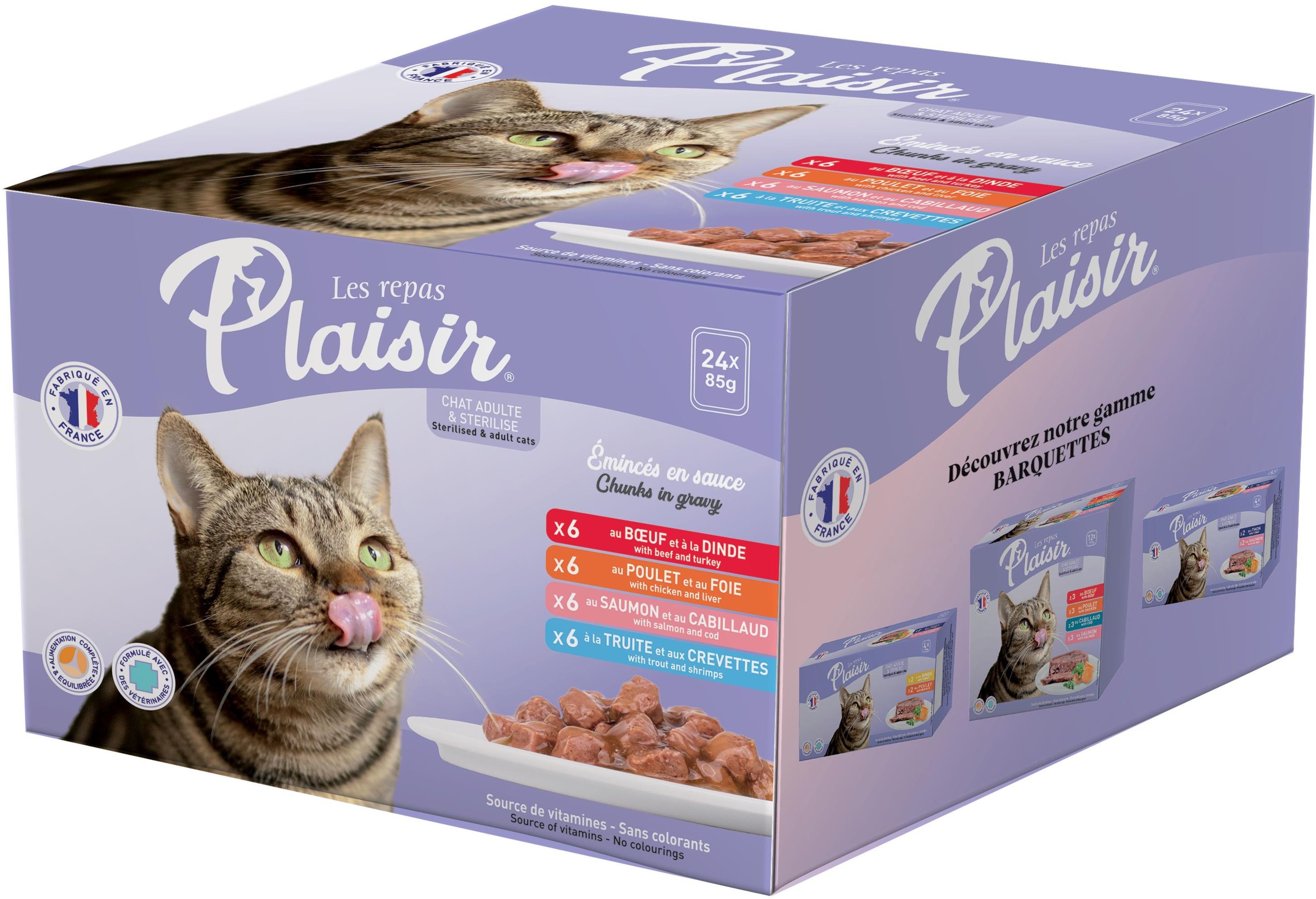 Plaisir cat XXL MULTIPACK MIX chutí 24 × 85 g