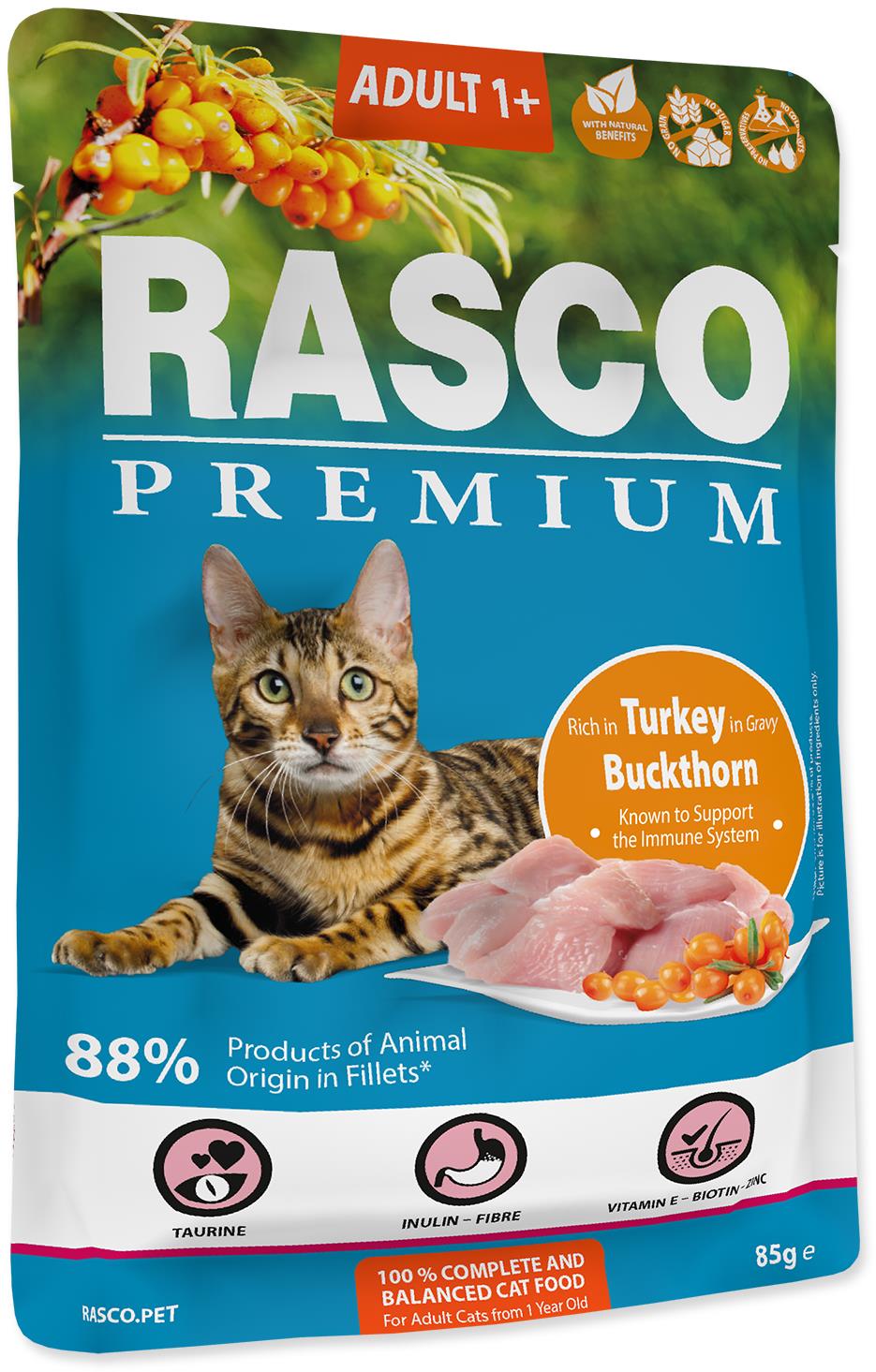 Rasco Kapsička Premium Adult morčacie s rakytníkom 85 g
