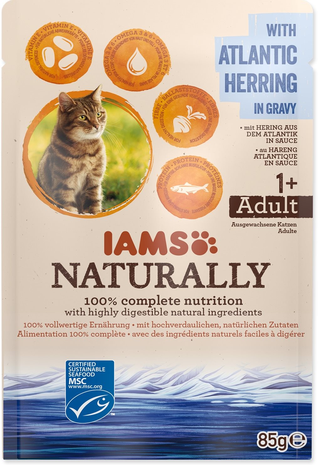 IAMS Naturally Kapsička sleď v omáčke 85 g