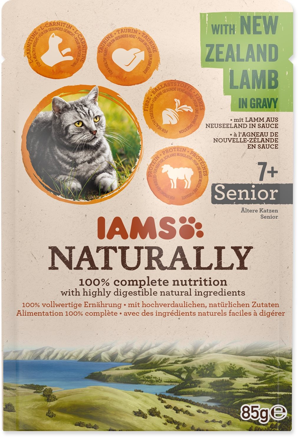 IAMS Naturally Kapsička Senior jahňacie v omáčke 85 g