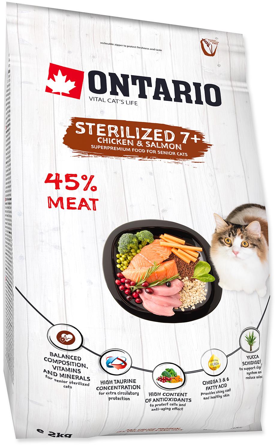 Ontario Cat Sterilised 7+ 2 kg