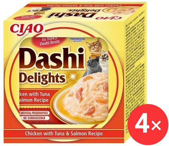 Ciao Dashi Delights kura s tuniakom a lososom 4× 70 g