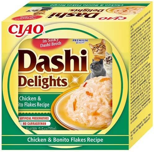 Ciao Dashi Delights kura a vločky z tuniaka pruhovaného 70 g