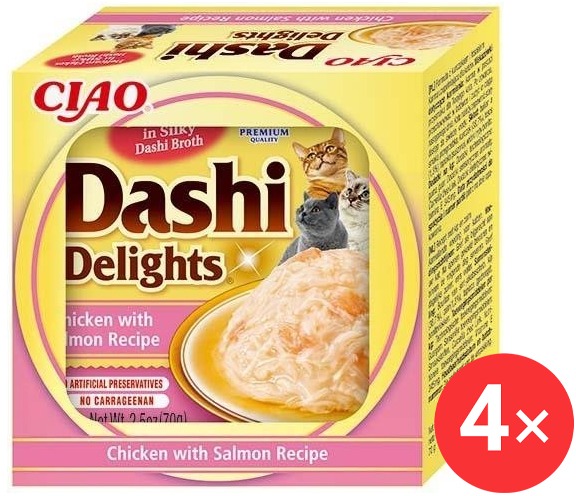 Ciao Dashi Delights kura s lososom 4× 70 g